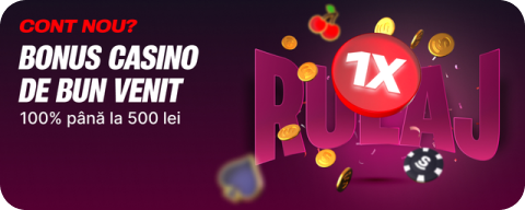 Promo banner: Bonus Casino de Bun Venit — 100% până la 500 lei