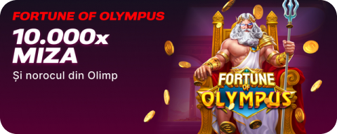 Promo banner: Fortune of Olympus — 10.000x MIZA