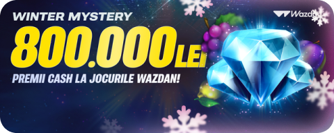 Promo banner: Winter Mystery — 800.000 LEI premii cash la jocurile Wazdan